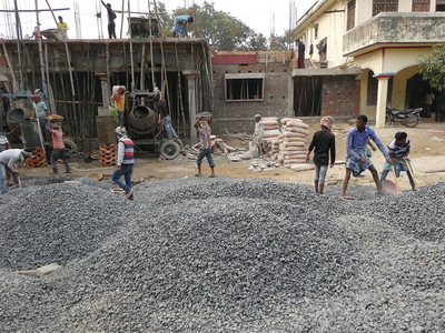 Errichtung eines Kinderheims in Sakraili, Bihar Bild 2